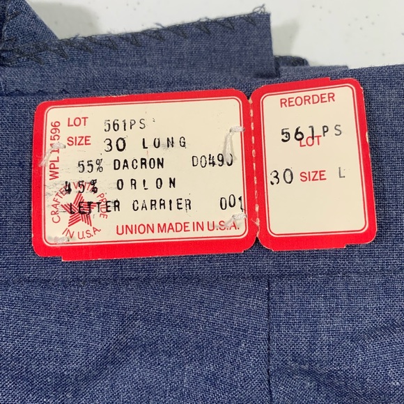 NEW USPS Uniform Pants Trousers USA MADE 20 22 29 30 40 46 48 52 54 - Picture 3 of 16
